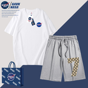 NASA GAVK2023春秋季运动修身百搭潮流情侣纯棉男女同款套装