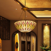 东南亚风格铁艺吸顶吊灯泰式酒店会所复古工业风灯饰餐厅客厅灯具