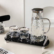 玻璃杯子套装轻奢家用客厅待客水壶喝水杯子耐热茶杯茶壶水具茶具