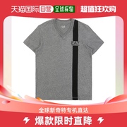 香港直邮emporioarmani男士，灰色v领棉质t恤273712-4a246-00349