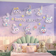 儿童房墙面装饰画星黛露公主，房间布置男女孩，卧室床头游戏区墙贴纸