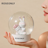 情人节礼物roseonly玫瑰甜心，兔水晶玻璃球礼盒，摆件送女友爱人