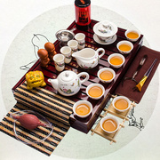 紫砂茶具套装家用小套简约小型中式泡茶茶具整套实木茶盘茶艺