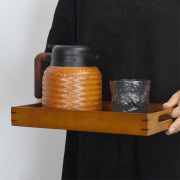 竹编暖壶保温壶闷茶壶热水壶，304不锈钢内胆热水瓶咖啡家用便携