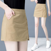 2023夏季韩版宽松显瘦短裤，女高腰阔腿裤裙，a字显瘦假两套裙裤