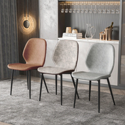 简约现代轻奢餐椅科技布椅子(布，椅子)靠背，皮椅家用北欧餐厅餐桌椅书桌凳子