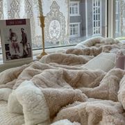 宝藏毯子│ 复古羊羔绒保暖毯子沙发盖毯午休办公珊瑚绒空调毛毯