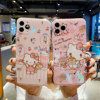 卡通HelloKitty凯蒂猫可爱适用iPhone14手机壳Xs苹果13ProMax软壳12/11pm水钻滴胶外壳15pro保护套可爱猫咪熊