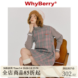 WhyBerry 23AW“童话”毛呢背心裙格子连衣裙可爱甜美小个子圣诞