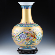 景德镇陶瓷器落地大花瓶摆件大号，欧式珐琅彩瓷，现代客厅家居装饰品