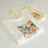 夏季日系小清新甜美白色短袖T恤卡通猫咪印花学生米色上衣