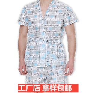 一次性浴服男女通用汗蒸服大码绑带开衫按摩服洗浴足疗浴衣袍