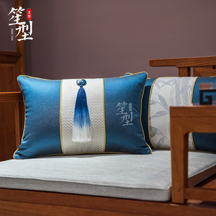 新中式抱枕相思坠客厅红木沙发，坐垫靠垫靠背，中国风定制腰枕靠枕头