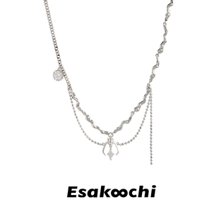 Esakoochi抓娃娃机系列~原创机械爪子项链拼接小众设计个性锁骨