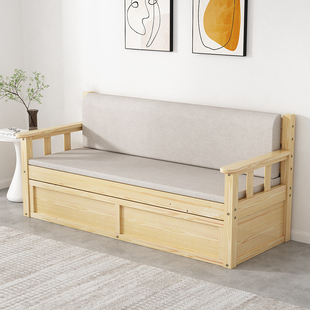 全实木沙发床两用2022年多功能，可折叠小户型客厅，沙发长椅子