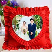创意diy印照片定制绒布抱枕头靠垫结婚来图明星个性生日