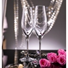 krosno水晶手工镶水钻婚庆香槟，杯带礼盒结婚气泡对杯送礼甜酒杯子