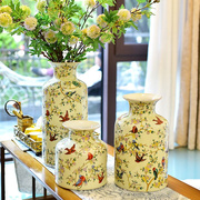 陶瓷花瓶摆件客厅插花美式欧式餐桌复古创意装饰新中式花器高级感