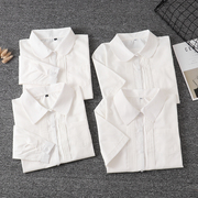 日系JK制服风琴褶衬衫奶白色甜美百搭学生校服通勤毕业季衬衣