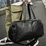 短途旅行包男女大容量PU休闲运动健身包手提单肩行李袋出差斜挎包