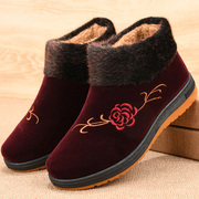 冬季老北京棉鞋女加绒，保暖老人奶奶鞋软底，防滑中老年加厚妈妈棉靴