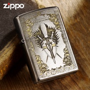 打火机Zippo美国正版经典深雕双面天使之zppo男士防风煤油