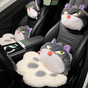 汽车头枕腰靠路西法猫车载枕头颈枕创意可爱车用，护腰靠枕靠垫腰垫