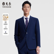 雅戈尔男士西服春秋商务正装，上班羊毛抗皱西服，外套男4910