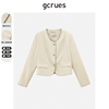 gcrues法式名媛小香风外套，2024春装韩版气质，上衣女短款小个子