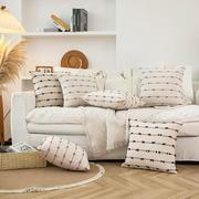 ins风波点线条抱枕套卧室沙发客厅方形靠枕套 约可拆卸靠垫
