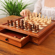 国际象棋实木磁性大号，高档西洋棋成人比赛专用摆件，装饰送礼chess