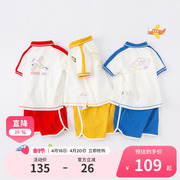 戴维贝拉男童运动套装夏装童装男孩宝宝衣服儿童运动服两件套