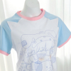 小亚哥可爱糖果色猫咪短袖卡通，动漫印花短t夏季少女插肩袖t恤