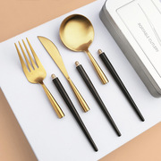 可拆卸不锈钢葡萄牙叉勺筷子旅行口袋折叠便携西餐餐具套装y4