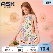 askjunior女童吊带连衣裙童装，公主裙夏季吊带裙中大童薄裙子