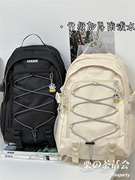 日系户外运动双肩包男女(包男女，)工装大容量，旅行包背包初中高中大学生书包