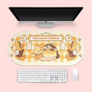电竞大号鼠标垫超大加厚锁边桌垫 小兔子办公电脑垫键盘手托腕