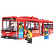 儿童玩具时尚礼物儿童公交车玩具大号开门公共汽车模玩具