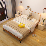 爱果乐儿童床女孩儿男童实木，1.5米公主软包卧室现代简约悬浮小床