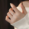 925纯银竹节戒指轻奢时尚食指戒女小众设计高级感开口戒素圈指环