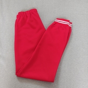春秋冬男女同款运动裤，夏季大红色加绒加厚纯棉收口运动裤子