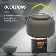 户外茶壶铝合金氧化水壶，野餐用品露营壶具烧水壶家用咖啡壶
