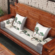 红实木沙发坐垫可拆洗中式w防滑组合老式木头加厚海绵春秋椅沙