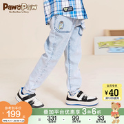 PawinPaw卡通小熊童装夏季男童裤子儿童复古水洗牛仔裤