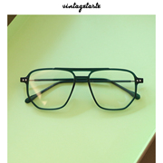 vintagetaste445墨绿色双梁复古磨砂，镜框防蓝光眼镜平光镜近视镜