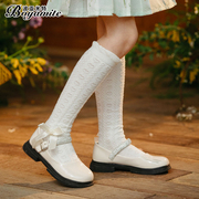 女童公主长筒袜春季2024儿童洋气袜子小女孩小腿袜