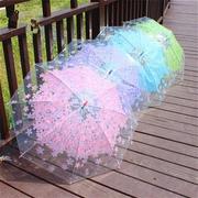 安全全自动儿童雨伞折叠小学生女童公主男女孩小孩超轻便上学专用