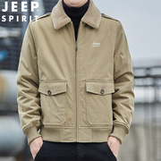 JEEP SPIRIT男士棉服男士百搭加绒加厚棉服冬季时尚外套潮HL7189