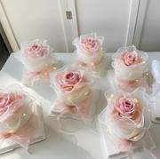 520情人节女神节鲜花蛋糕，白色卷边丝带，围边送女友鲜花蛋糕装饰