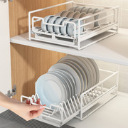 碗架架沥水厨房碗盘抽拉免收纳橱柜碗碟抽屉式架家用架内安装台面